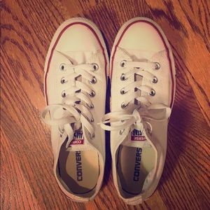 Converse All Star White Low Tops Size 8
